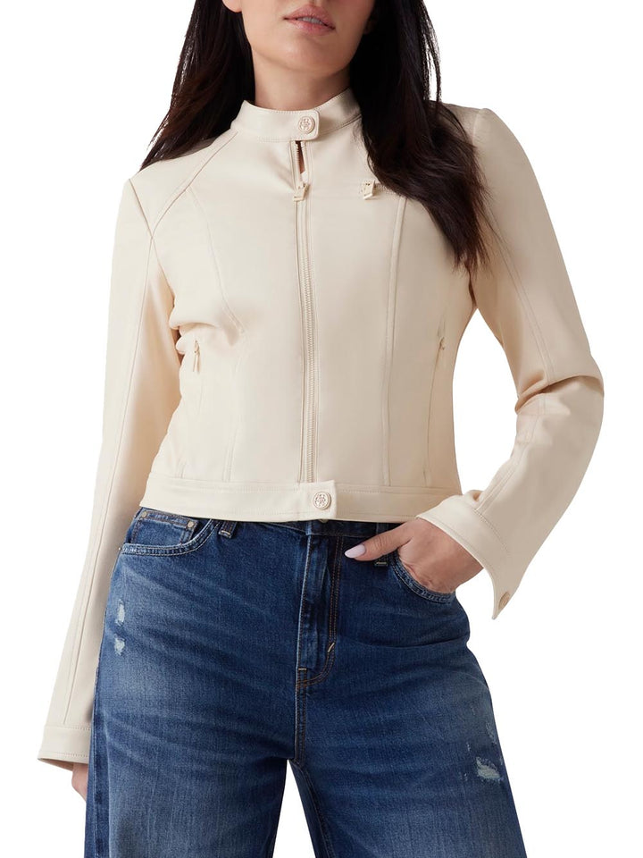 NEW FIAMMETTA JACKET Guess Giubbino Donna W4yl04 We480 Panna