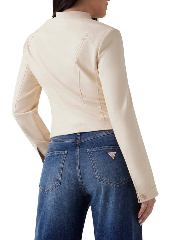 NEW FIAMMETTA JACKET Guess Giubbino Donna W4yl04 We480 Panna