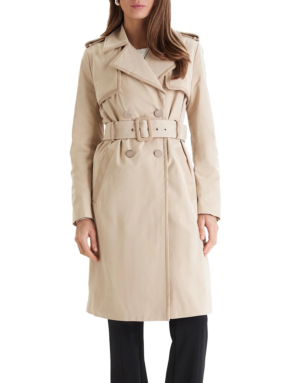 JENNY PU DETAILS TRE Guess Trench Donna W5rl14 Wgwd2 Panna