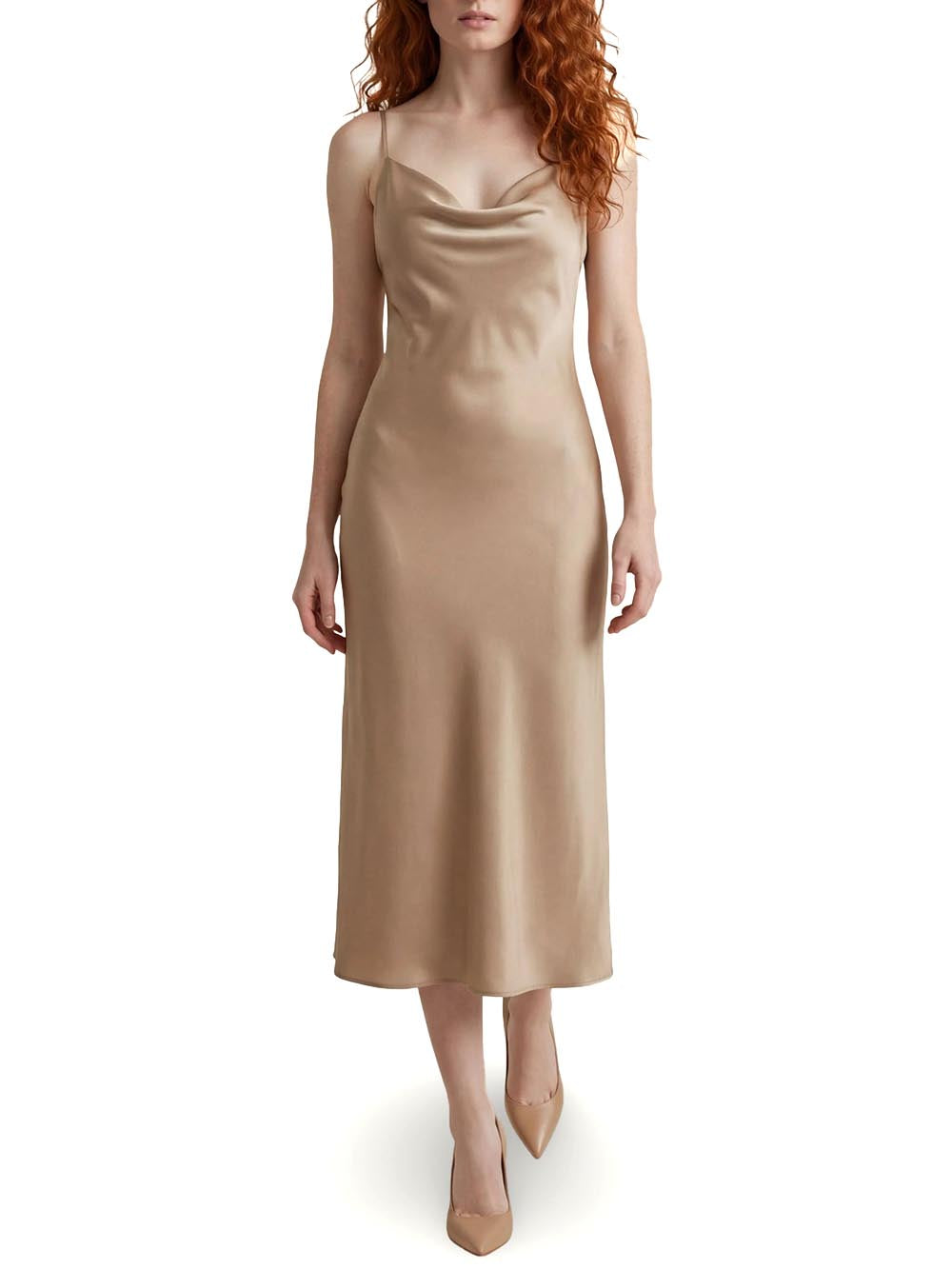 AKILINA DRESS Guess Abito Donna W6gk94 W2266 Sabbia