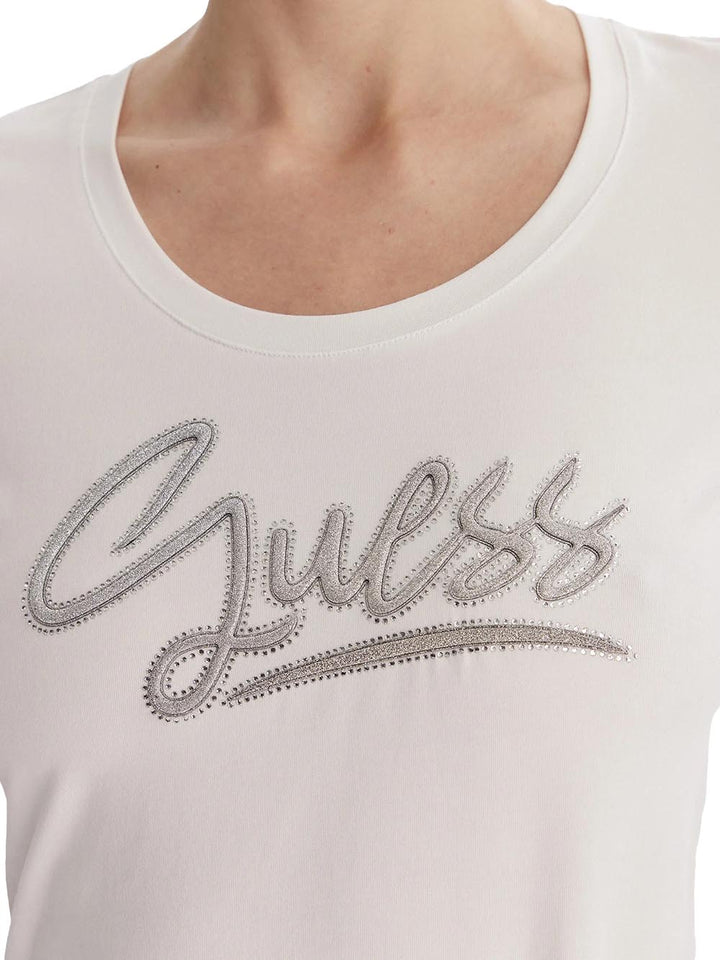 SS CN GUESS SCRIPT T Guess T-shirt Donna W6ri24 J1314 Bianco