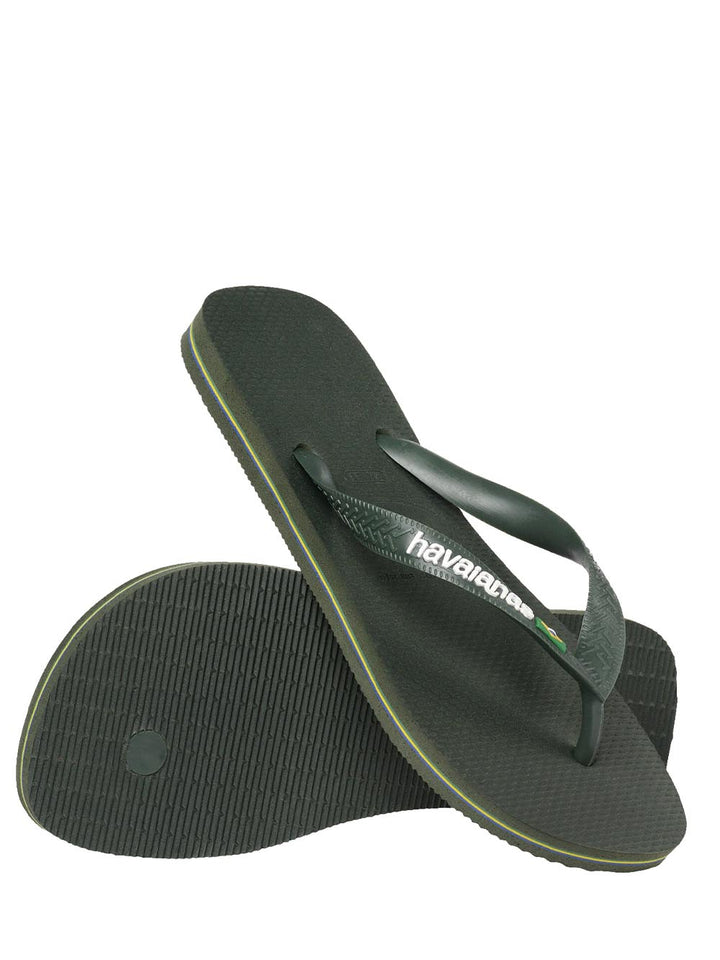 Havaianas Infradito Uomo Brasil Logo 4.110.850 Verde oliva