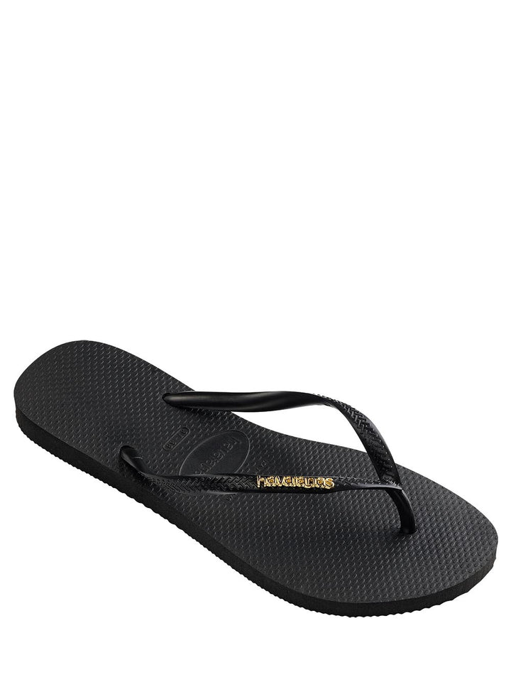 Havaianas Infradito Donna Slim Logo Metallica 4.119.875 Nero