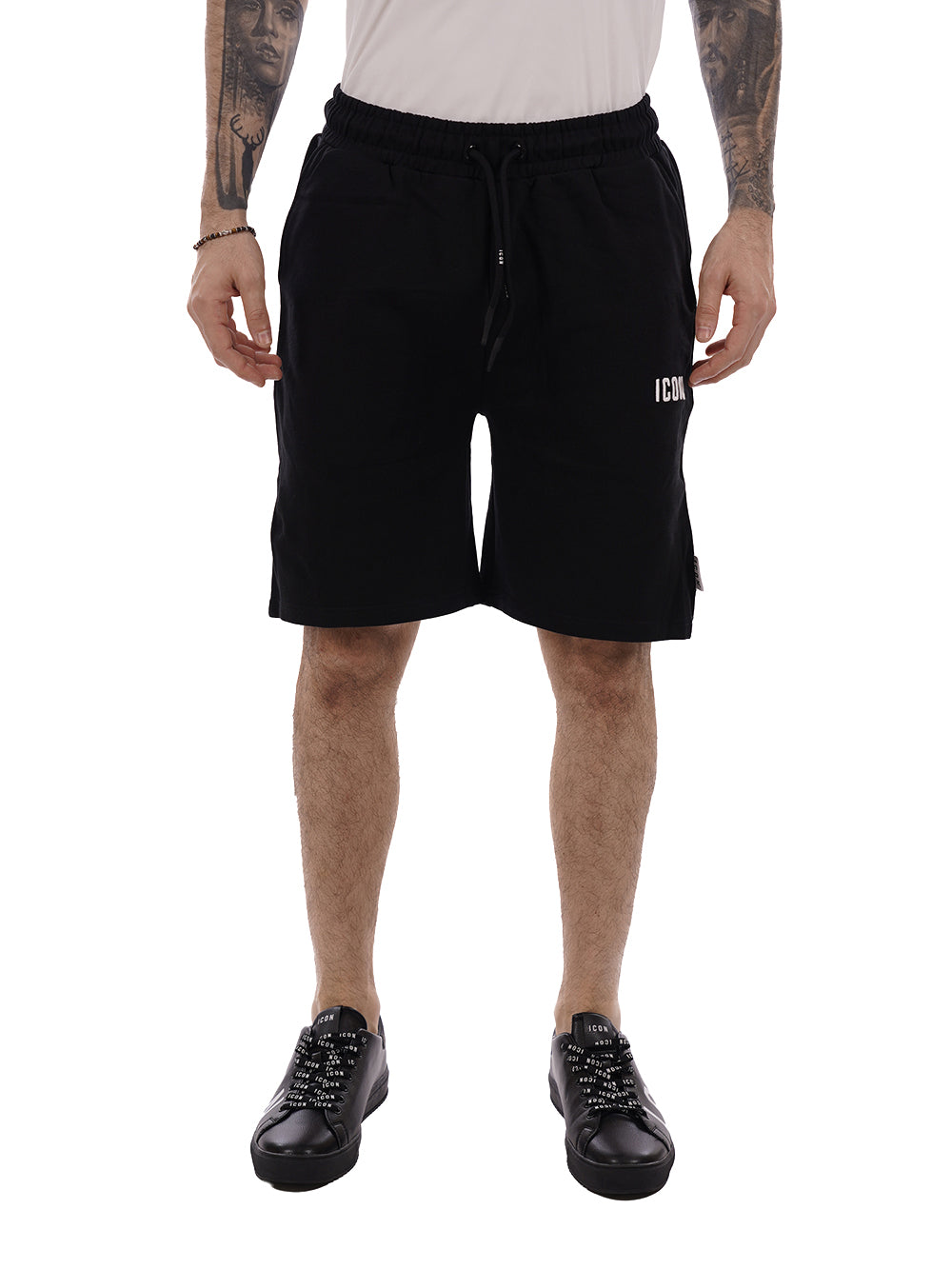 ricamo ICON Bermuda Uomo Iupreb001 Nero