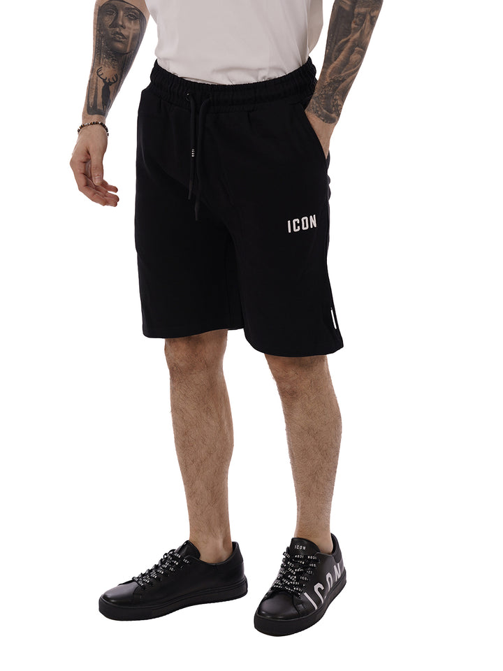 ricamo ICON Bermuda Uomo Iupreb001 Nero