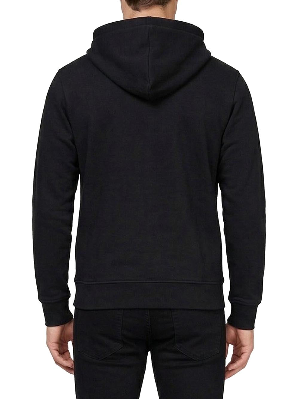 zip ricamo ICON Felpa Uomo Iupref002 Nero