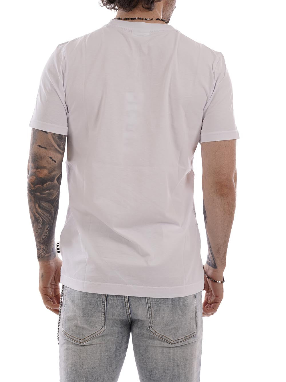 basica logo ICON T-shirt Uomo Iut007 Bianco
