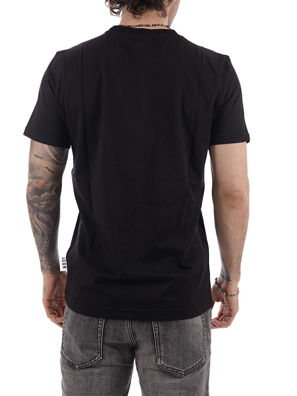 basica logo ICON T-shirt Uomo Iut007 Nero