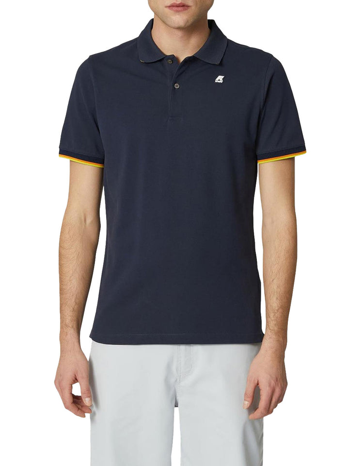 VINCENT PIQUE K-Way Polo Uomo K1125bw Blu