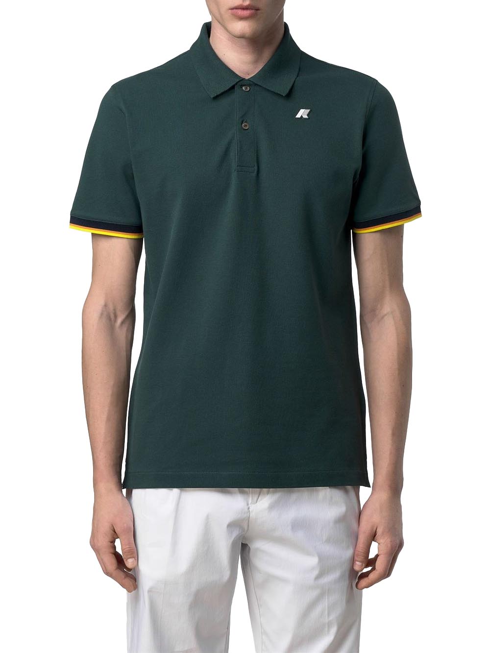 VINCENT PIQUE K-Way Polo Uomo K1125bw Verde bosco
