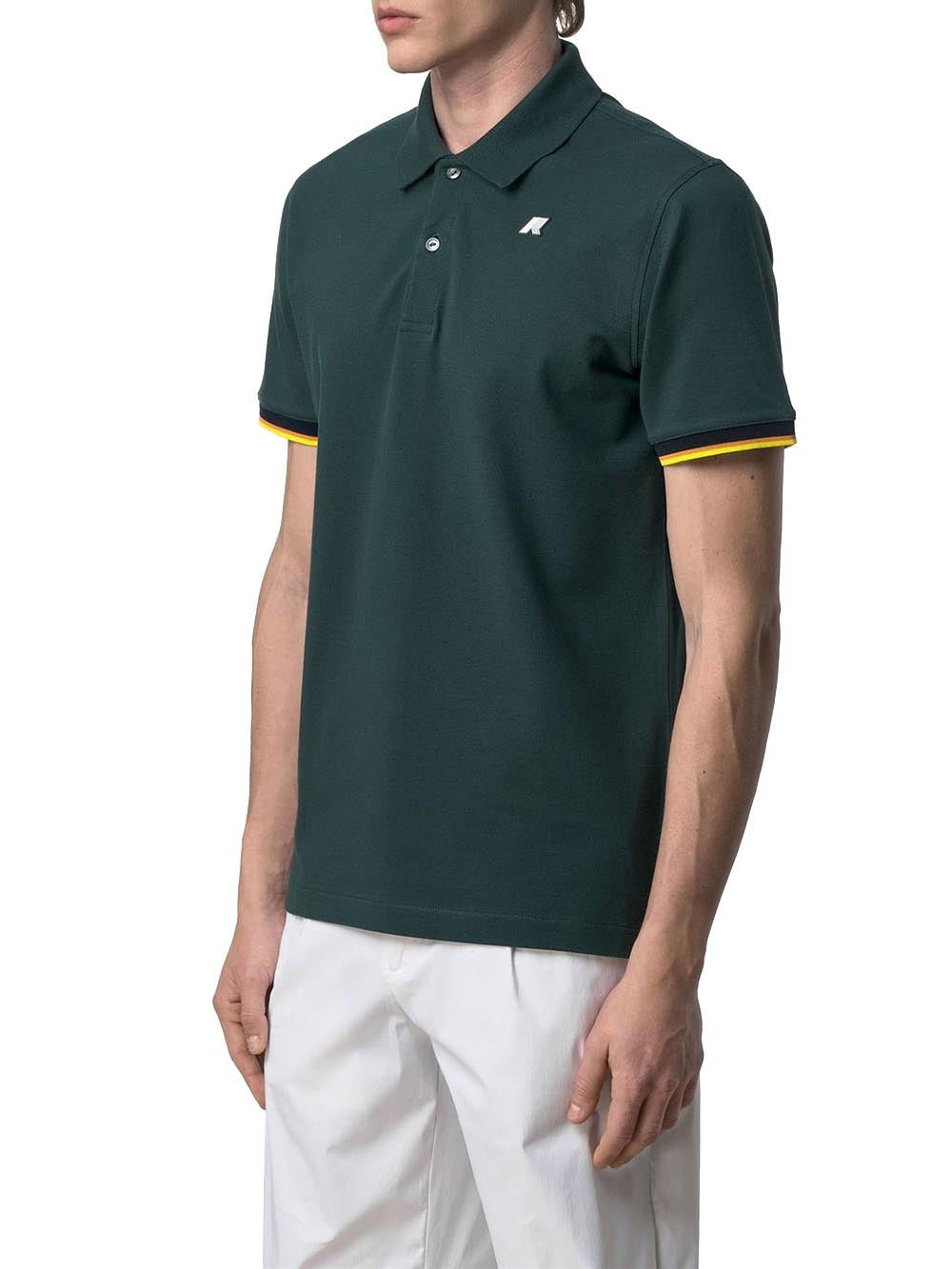 VINCENT PIQUE K-Way Polo Uomo K1125bw Verde bosco