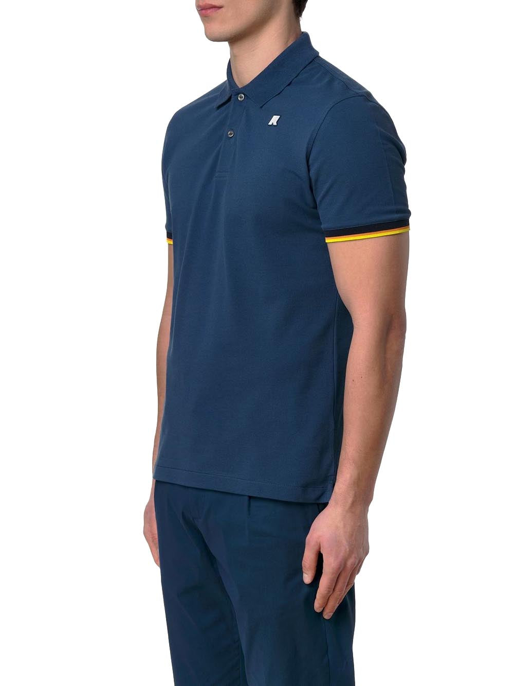 VINCENT PIQUE K-Way Polo Uomo K1125bw Blu insigna