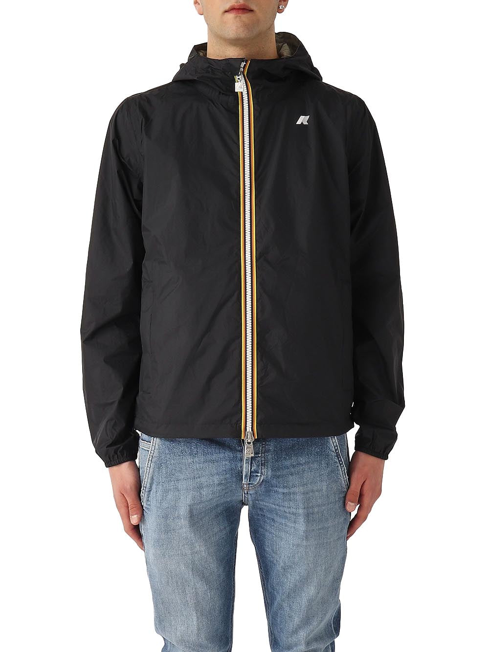 JAKE PLUS.2 DOUBLE K-Way Giubbino Uomo K2124ew Nero/verde