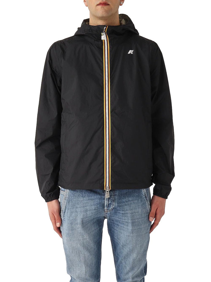 JAKE PLUS.2 DOUBLE K-Way Giubbino Uomo K2124ew Nero/verde