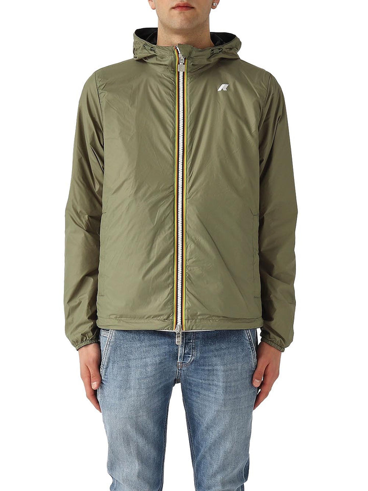 JAKE PLUS.2 DOUBLE K-Way Giubbino Uomo K2124ew Nero/verde