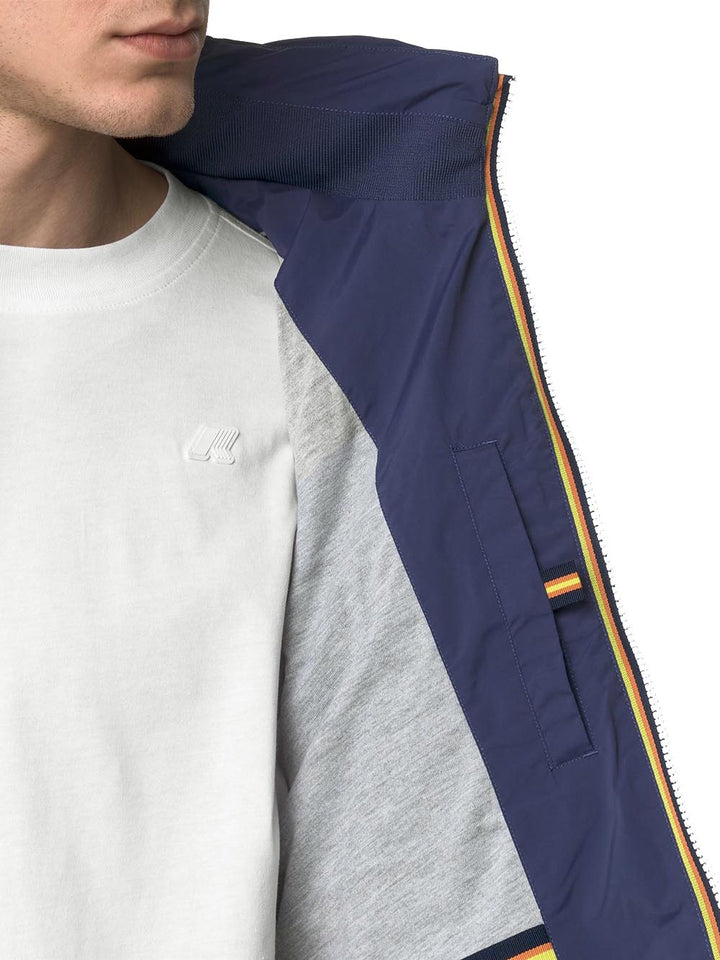 VALEN STRETCH NYLON JERSEY K-Way Smanicaro Uomo K3123tw Blu insigna