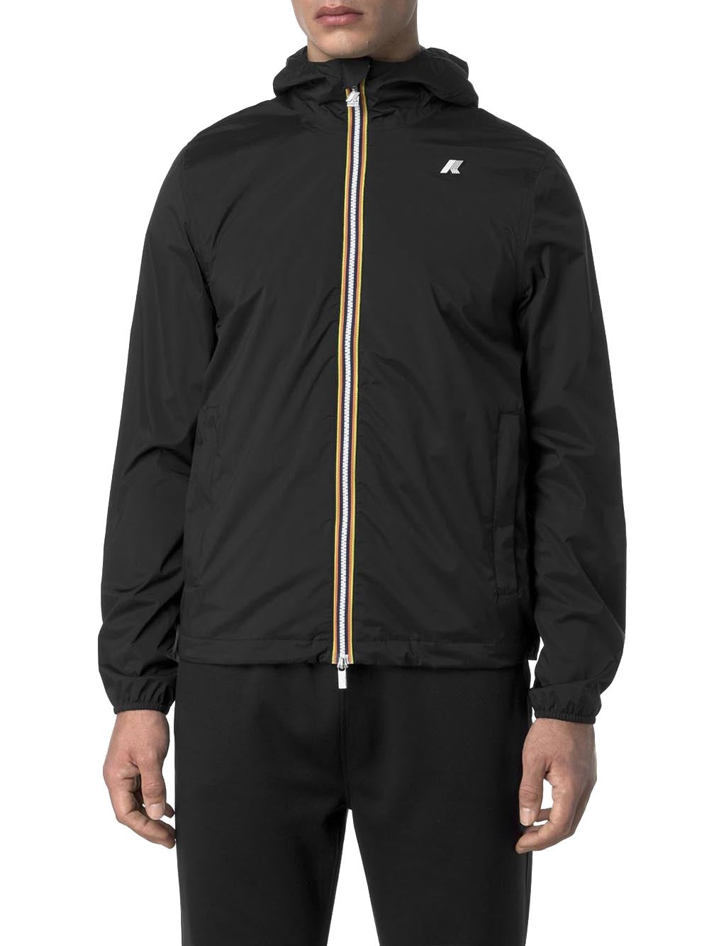 JACK STRETCH NYLON JERSEY K-Way Giubbino Uomo K3123uw Nero