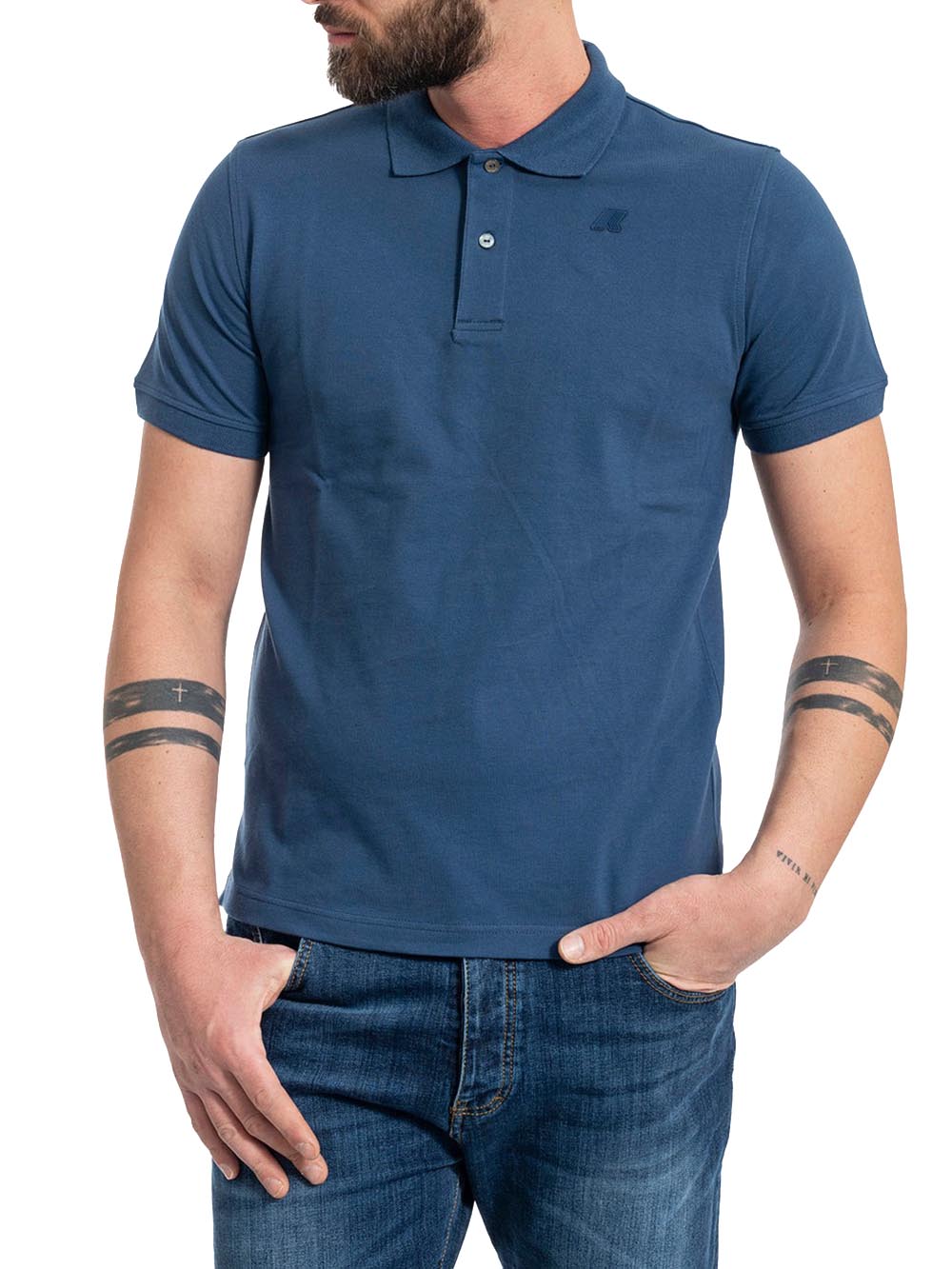 AMEDEE PIQUE K-Way Polo Uomo K5127bw Blu insigna