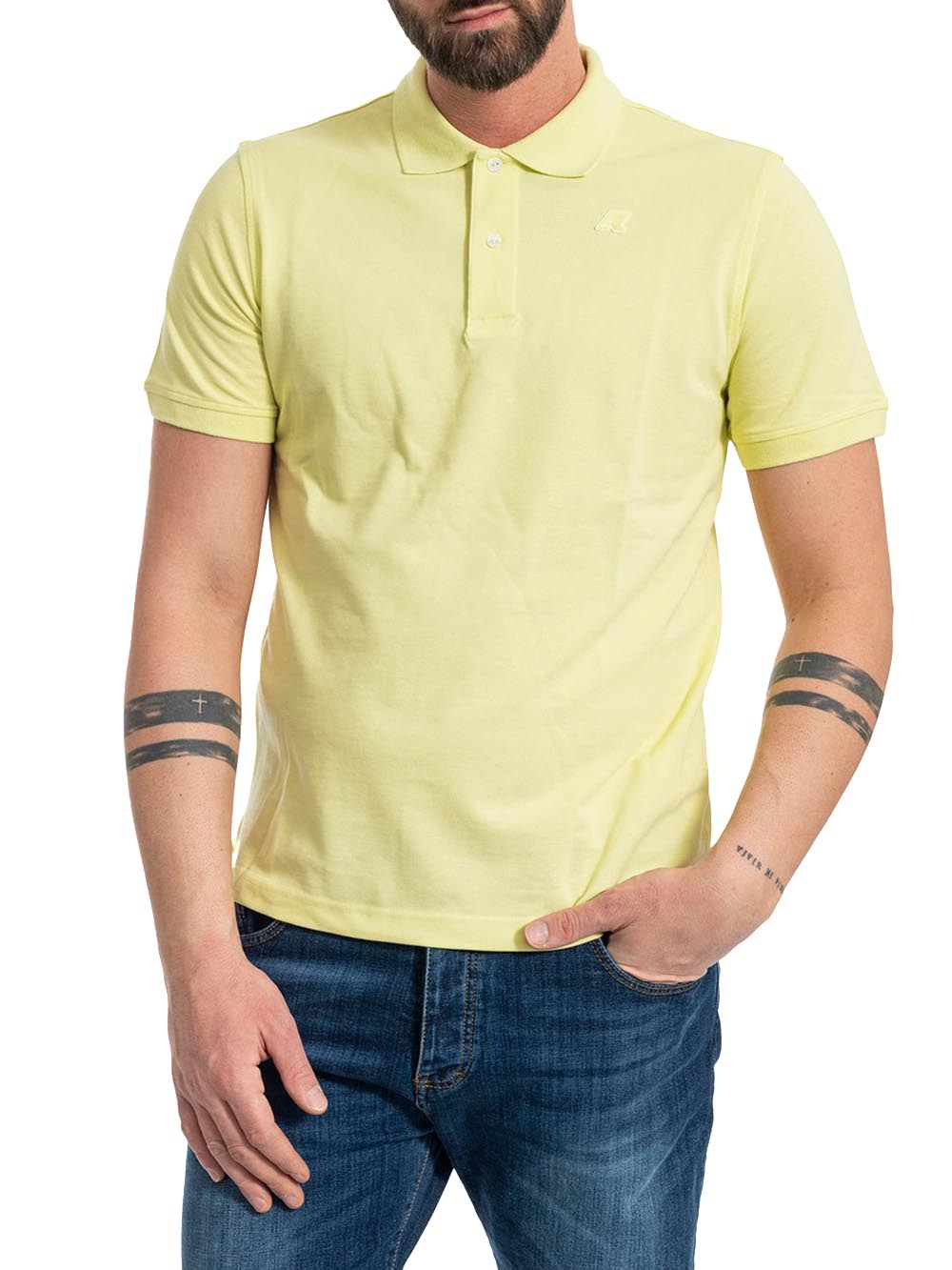 AMEDEE PIQUE K-Way Polo Uomo K5127bw Giallo lime