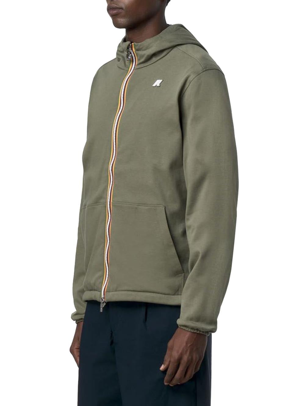 JAKE DOUBLE INTERLOCK K-Way Giubbino Unisex K8134tw Verde salvia/Blu