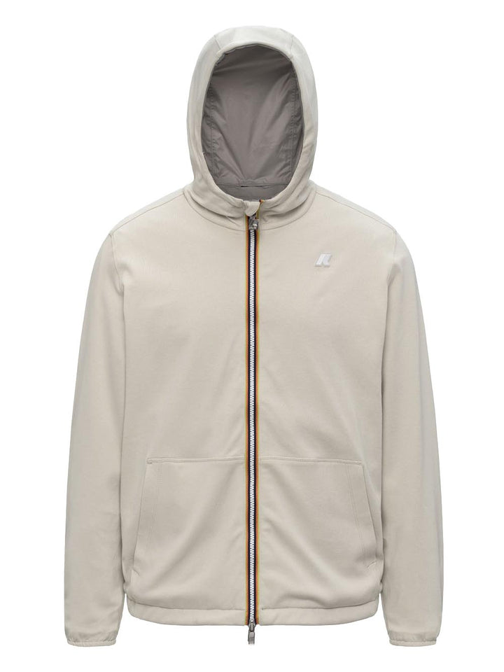 JAKE DOUBLE INTERLOCK K-Way Giubbino Unisex K8134tw Beige Chiaro/Grigo