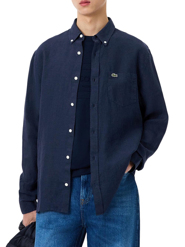 Lacoste Camicia Uomo Ch5692 Blu