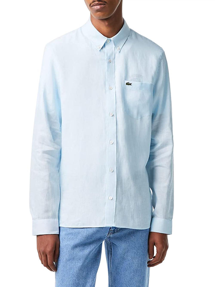 Lacoste Camicia Uomo Ch5692 Celeste