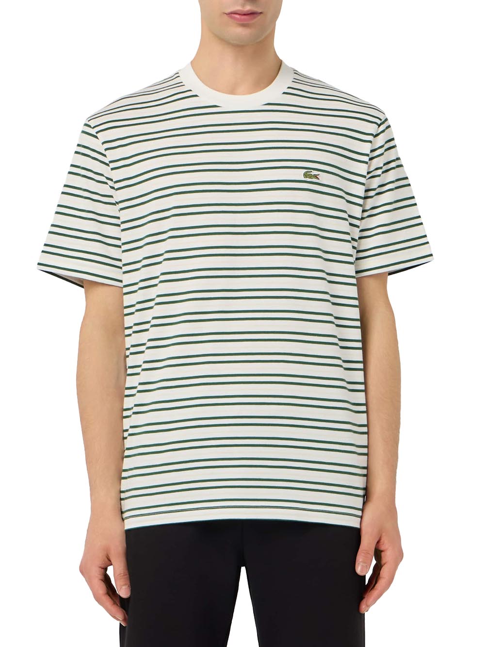 Lacoste T-shirt Uomo Th0874 Panna verde