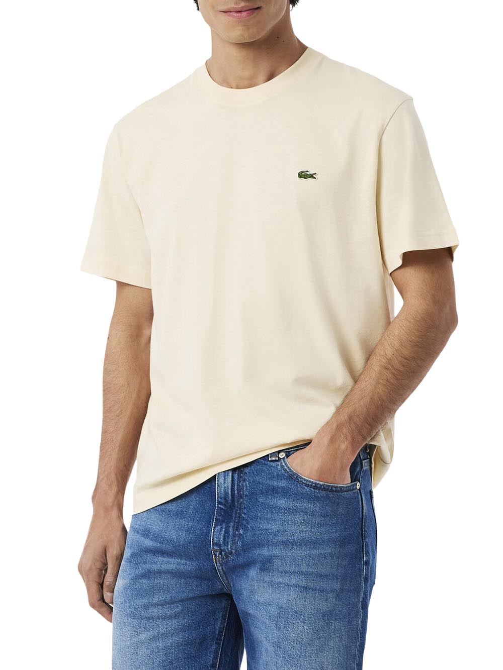 Lacoste T-shirt Uomo Th7318 Vaniglia