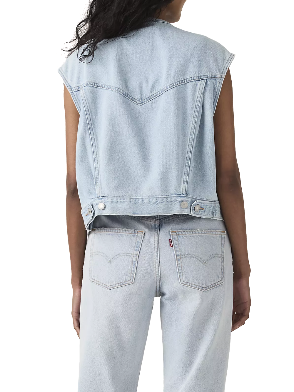 COLLARLESS SHRUNKEN 90S VEST OF COURSE T Levi's Gilet Donna 005np Chiaro