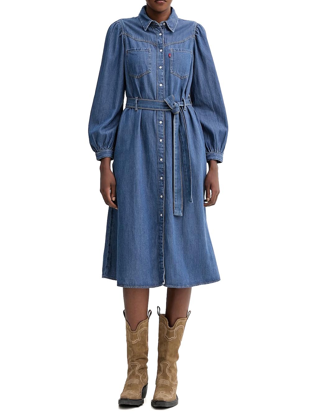 JOURNEY LS MAXI DRESS CELESTIAL BLUE Levi's Abito Donna 005ok Medio