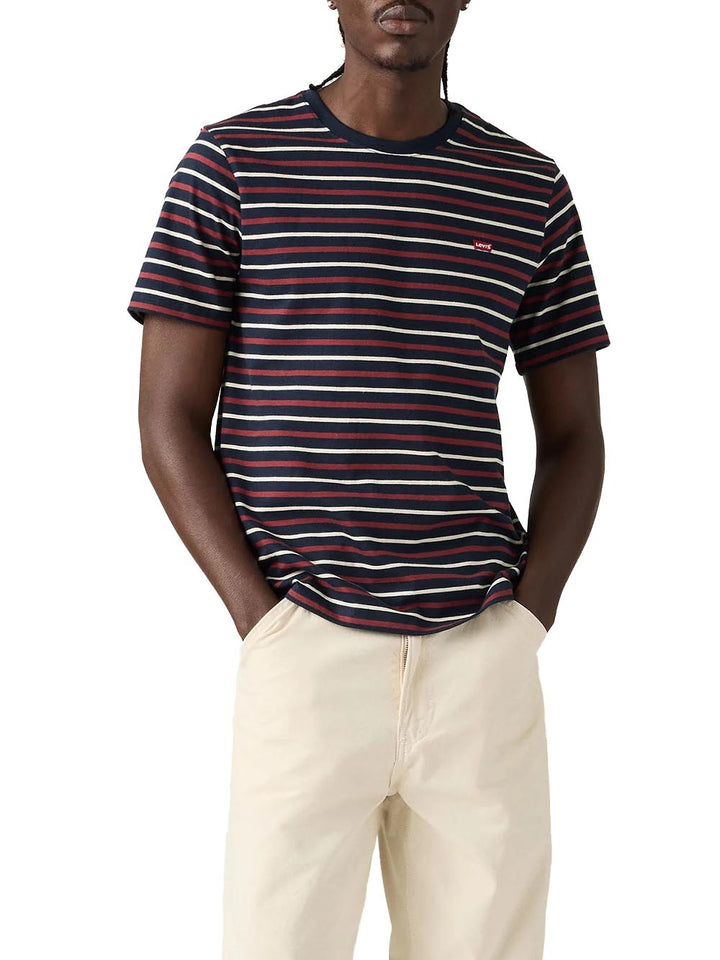 SS ORIGINAL HM TEE OXBLOOD RED Levi's T-shirt Uomo 56605 Blu/rosso/bianco