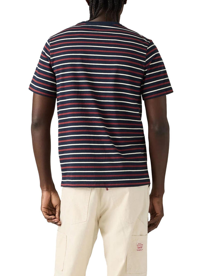 SS ORIGINAL HM TEE OXBLOOD RED Levi's T-shirt Uomo 56605 Blu/rosso/bianco