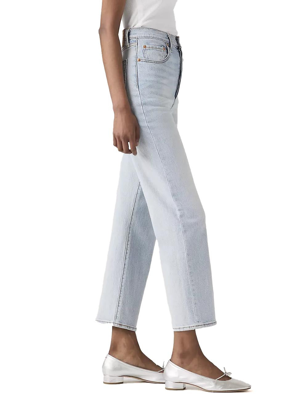 RIBCAGE STRAIGHT ANKLE FILTER HER LTW Levi's Jeans Donna 72693 Chiaro