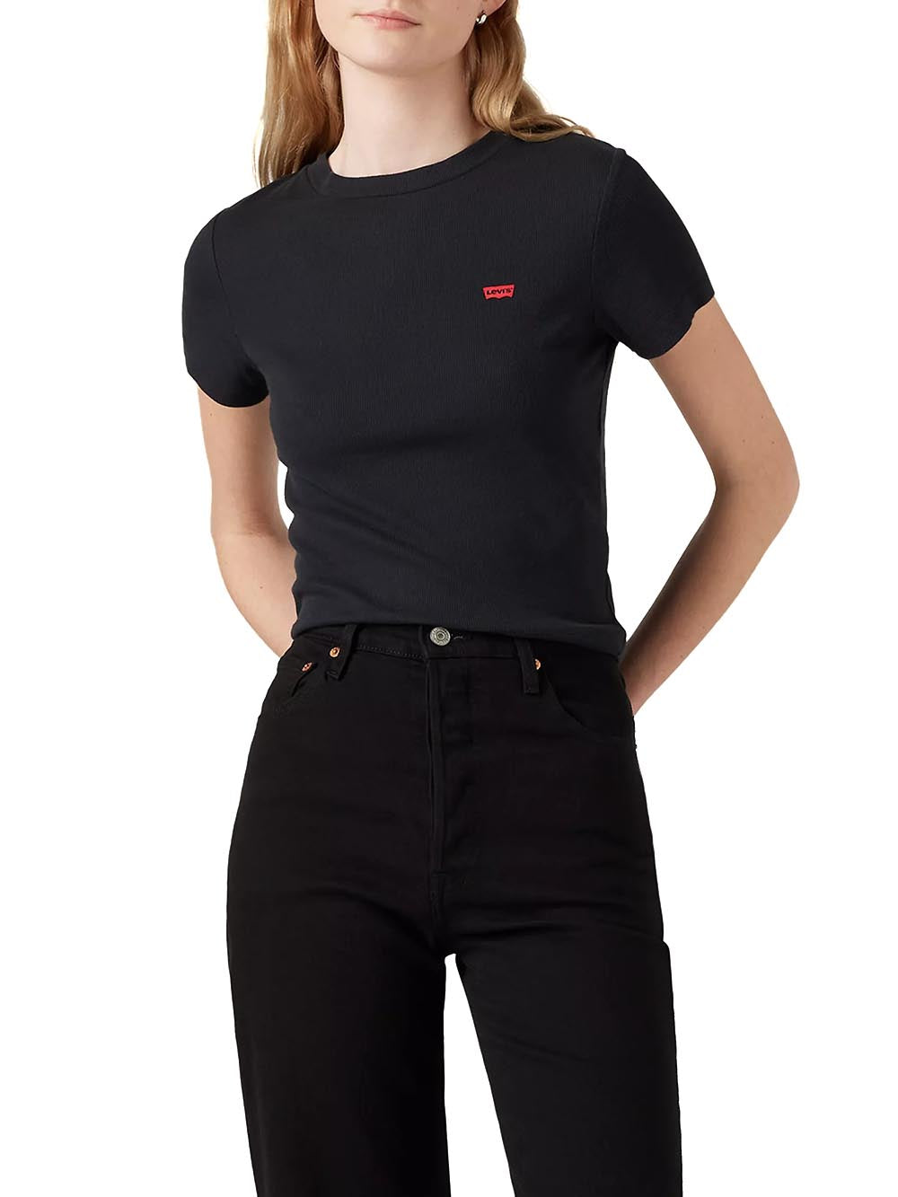 ESSENTIAL SPORTY TEE EMILY STRIPE BRIGHT Levi's T-shirt Donna A7419 Nero