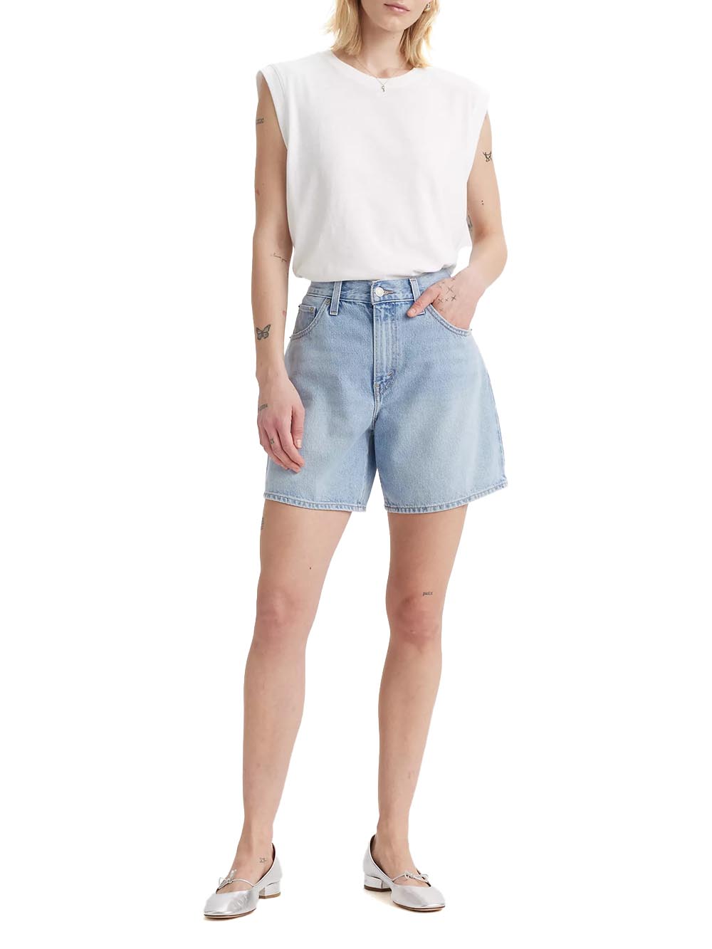 HIGH BAGGY SHORT OWN IT TENCEL Levi's Short Donna A9311 Medio