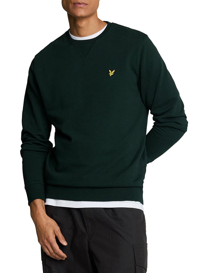 Crew Neck Sweatshirt Lyle & Scott Felpa Uomo Ml424vog Verde scuro