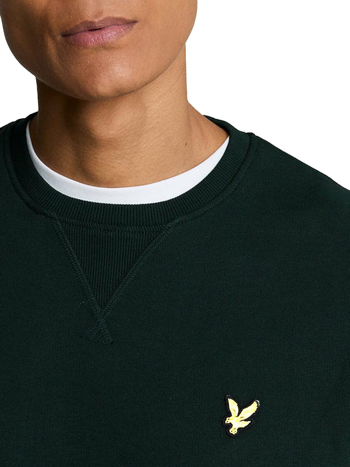 Crew Neck Sweatshirt Lyle & Scott Felpa Uomo Ml424vog Verde scuro