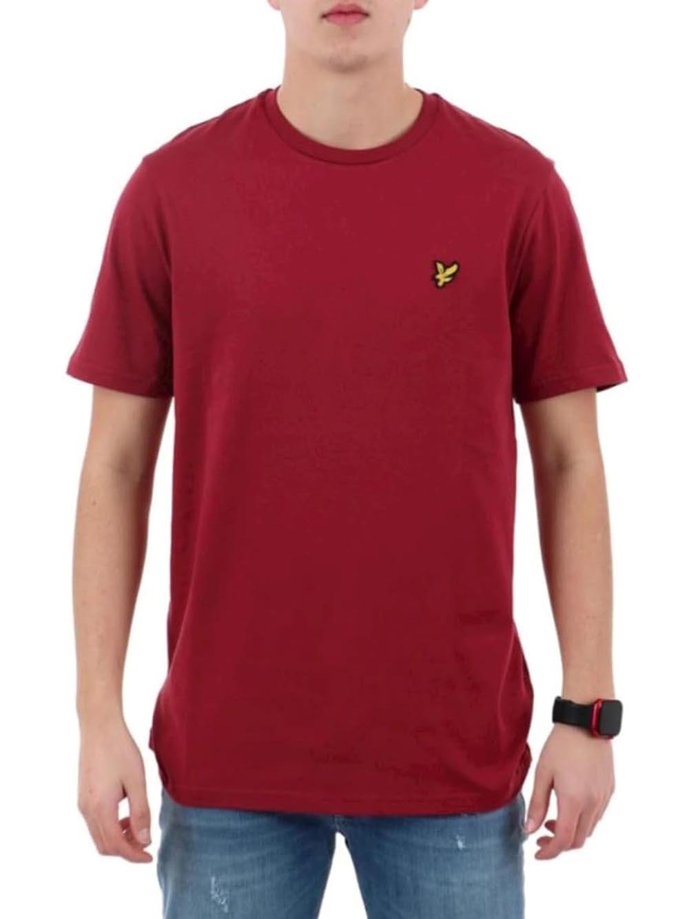 Plain T-shirt Lyle & Scott T-shirt Uomo Ts400vogt Bordeaux