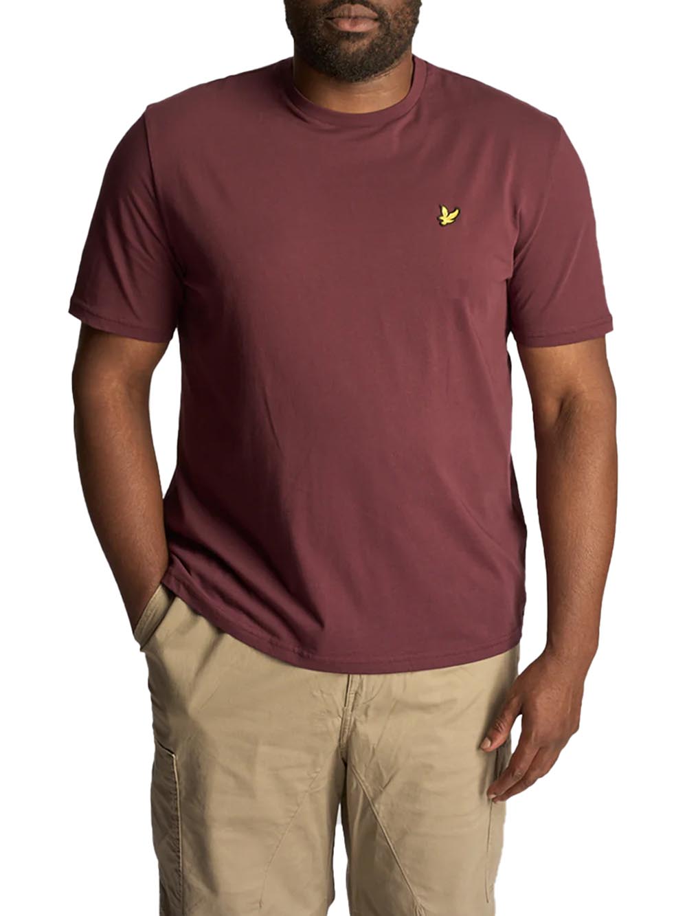 Plain T-Shirt Lyle & Scott T-shirt Uomo Ts400vogx Bordeaux