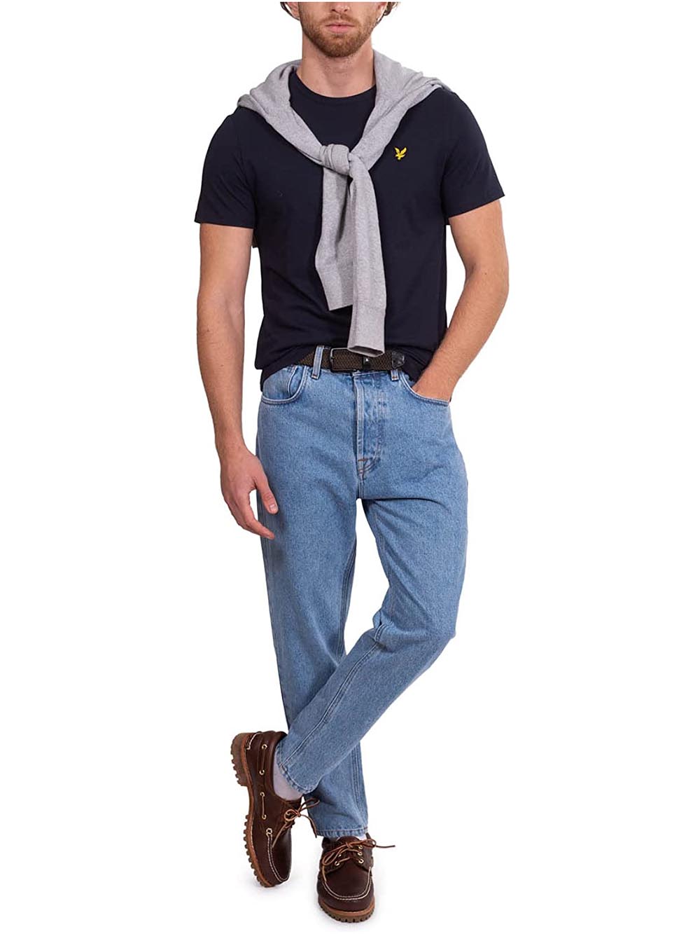 Plain T-Shirt Lyle & Scott T-shirt Uomo Ts400vog Blu scuro
