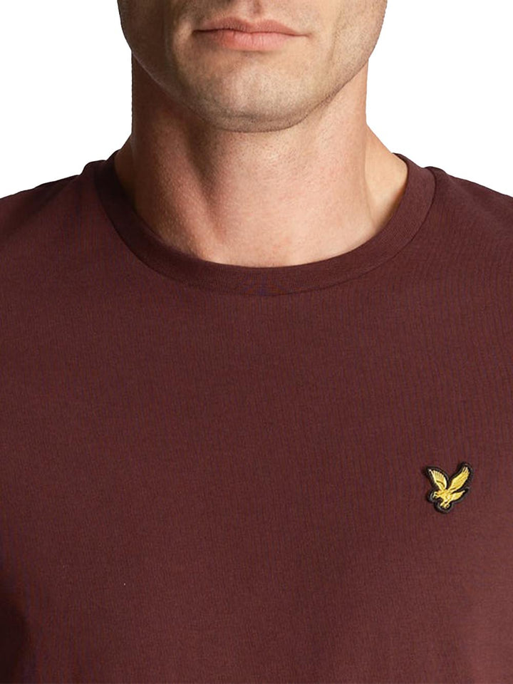 Plain T-Shirt Lyle & Scott T-shirt Uomo Ts400vog Bordeaux