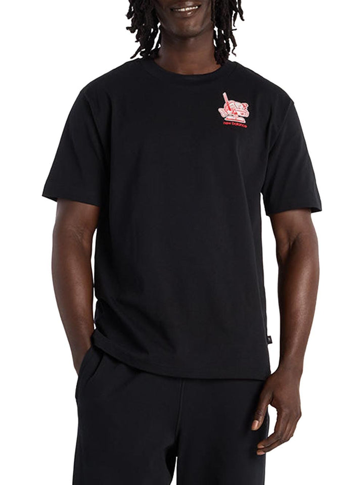 ramen New Balance T-shirt Uomo Mt61h51d Nero