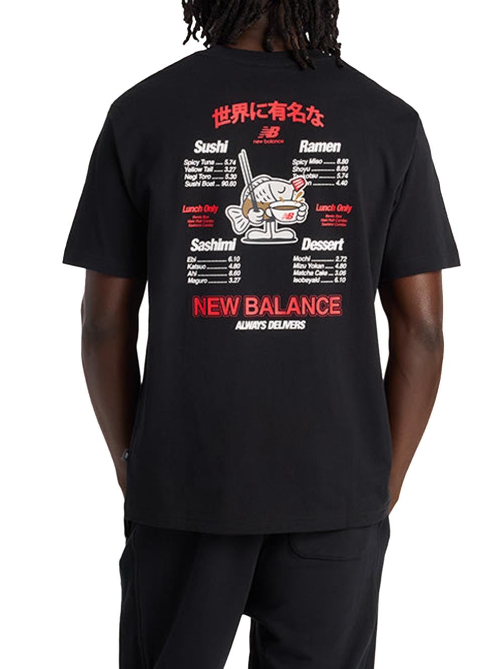 ramen New Balance T-shirt Uomo Mt61h51d Nero