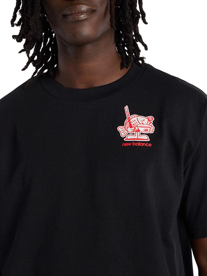 ramen New Balance T-shirt Uomo Mt61h51d Nero