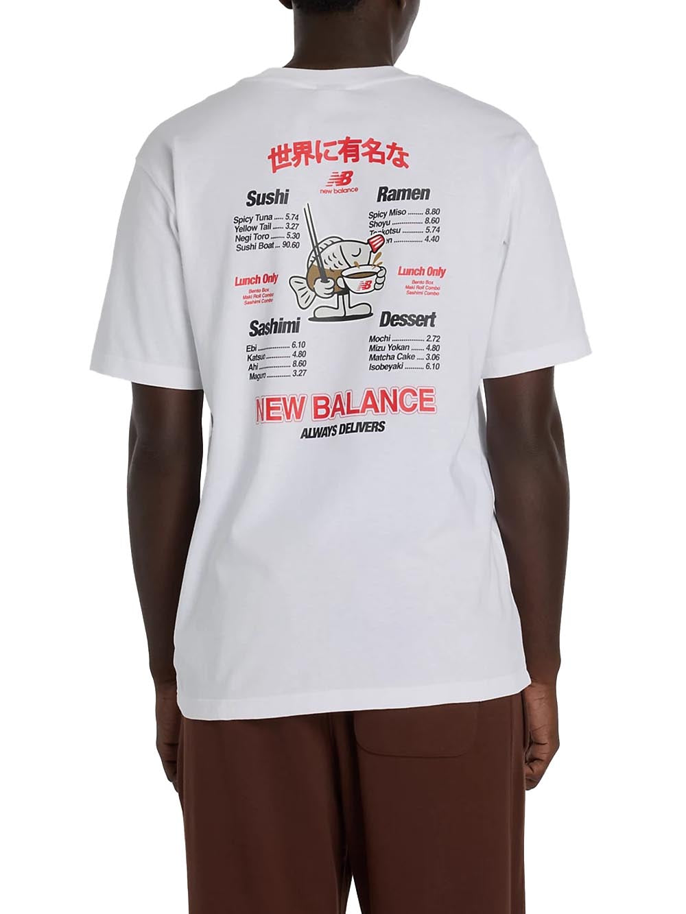 ramen New Balance T-shirt Uomo Mt61h51d Bianco