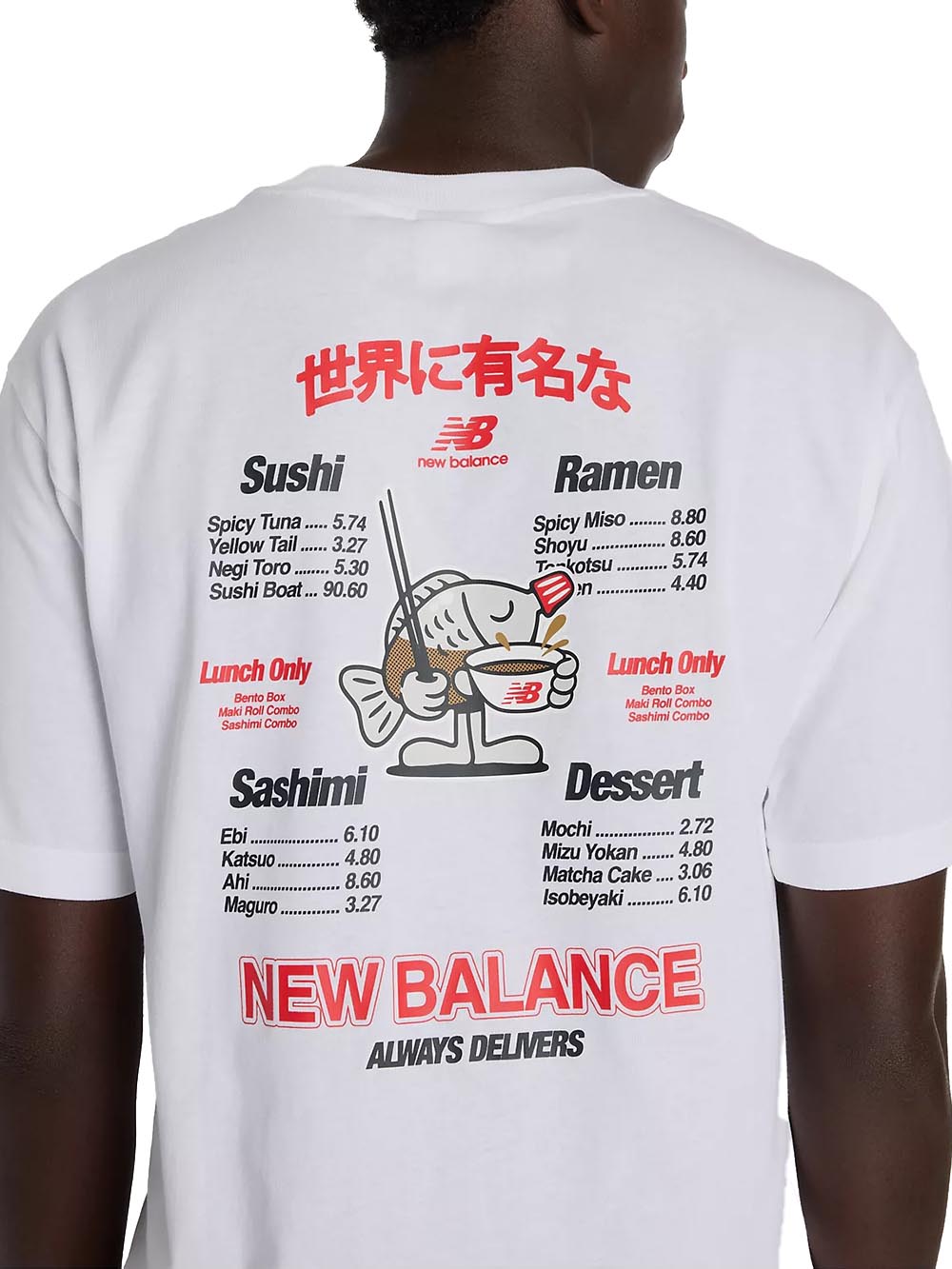 ramen New Balance T-shirt Uomo Mt61h51d Bianco