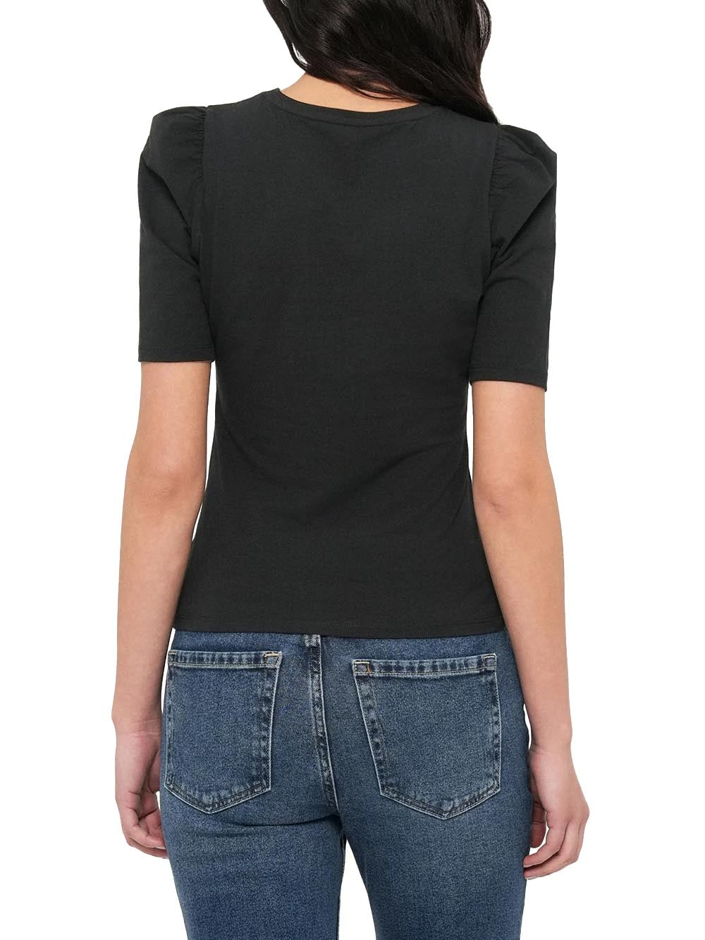 live love 2/4 pufftop Only T-shirt Donna 15282484 Nero