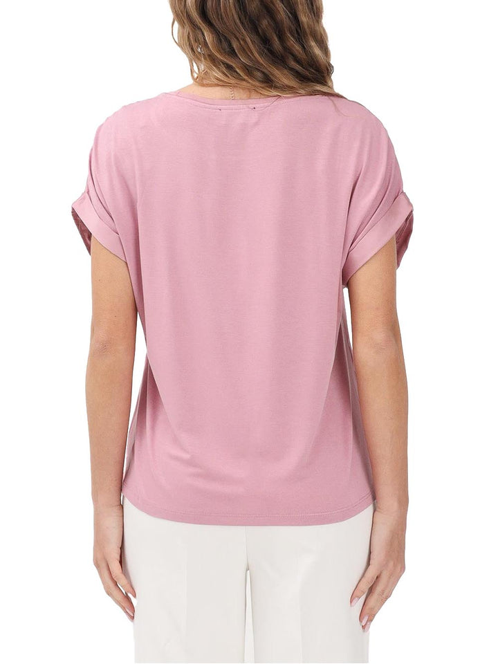 lieke s/s satin mix Only T-shirt Donna 15303413 Rosa