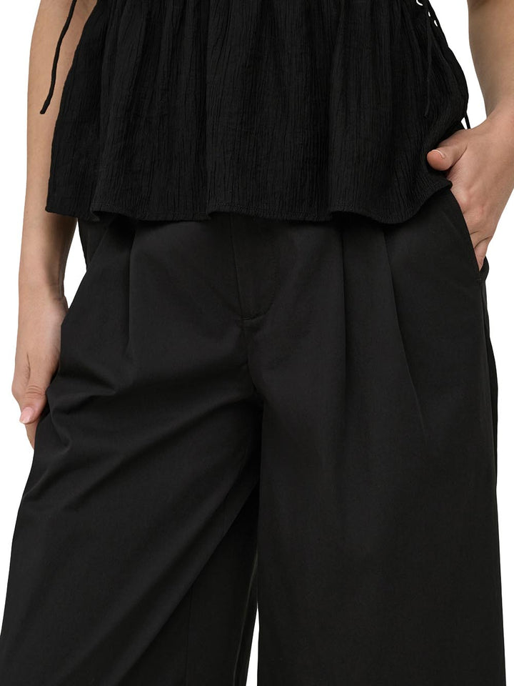 tanny mw pleat culotte Only Pantalone Donna 15364078 Nero